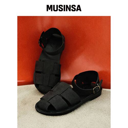 JERUSALEM SANDALS 1070N GEMMA-BLACK NUBUCK韩国官网直邮进口