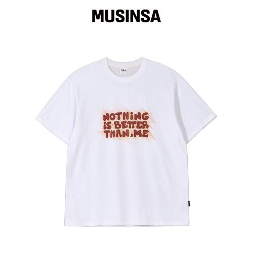 NOTHINGISBETTERTHANME LIGHT LETTERING TEE_wh韩国官网直邮进口