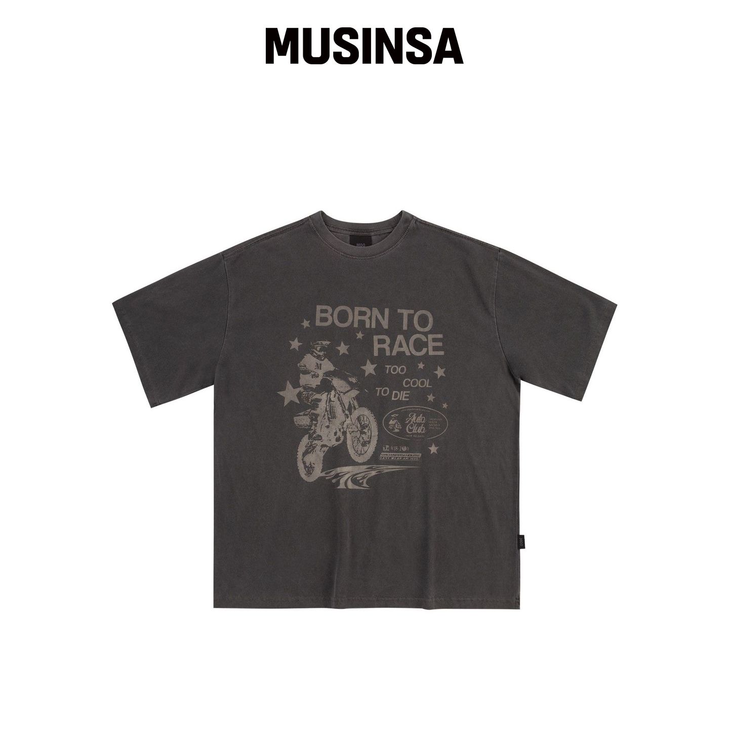 MOO 摩托车色素短袖T恤 - 炭灰色 MUSINSA韩国直邮官方正品
