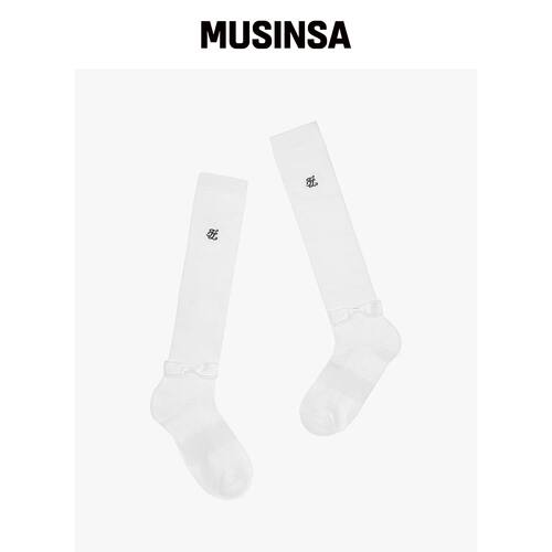FAIRLIAR GOLF 白色丝带长袜 MUSINSA韩国直邮官方正品