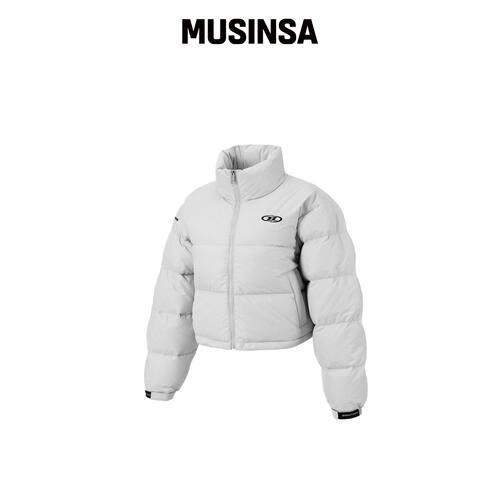 BORN TO WIN BIG SYMBOL PUFFER CROP 外套 [灰]韩国官网直邮进口
