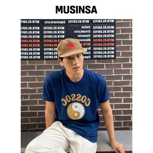 COSO 太极短袖T恤 (NAVY)韩国官网直邮进口MUSINSA