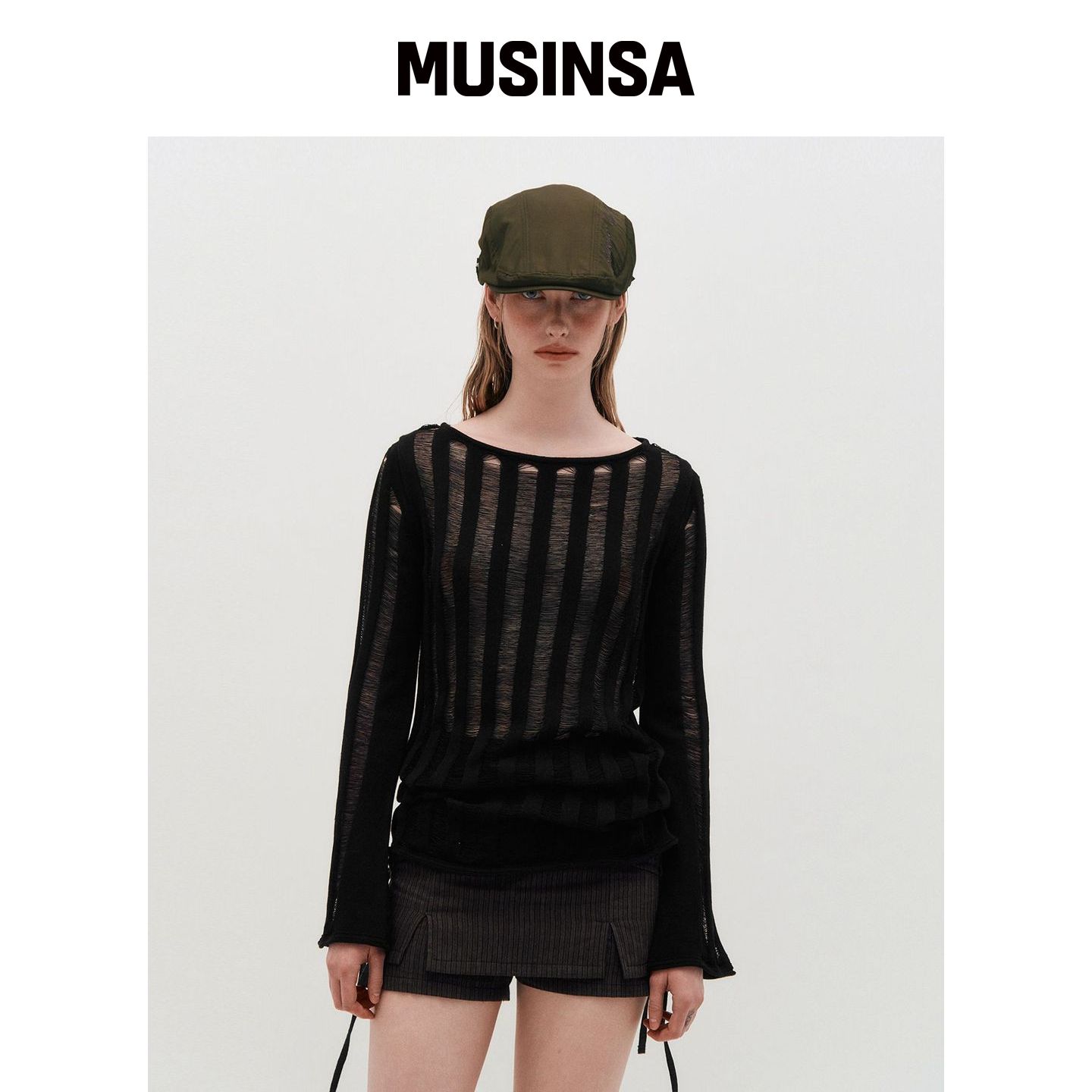 KIMZISU 宽松针织衫 _ 黑色 MUSINSA韩国直邮官方正品