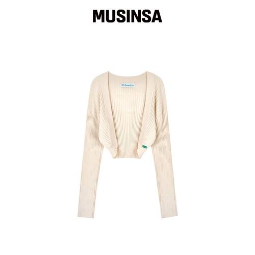 Bb' BENETTON 短披肩针织开衫 (Ivory) MUSINSA韩国官网直邮进口