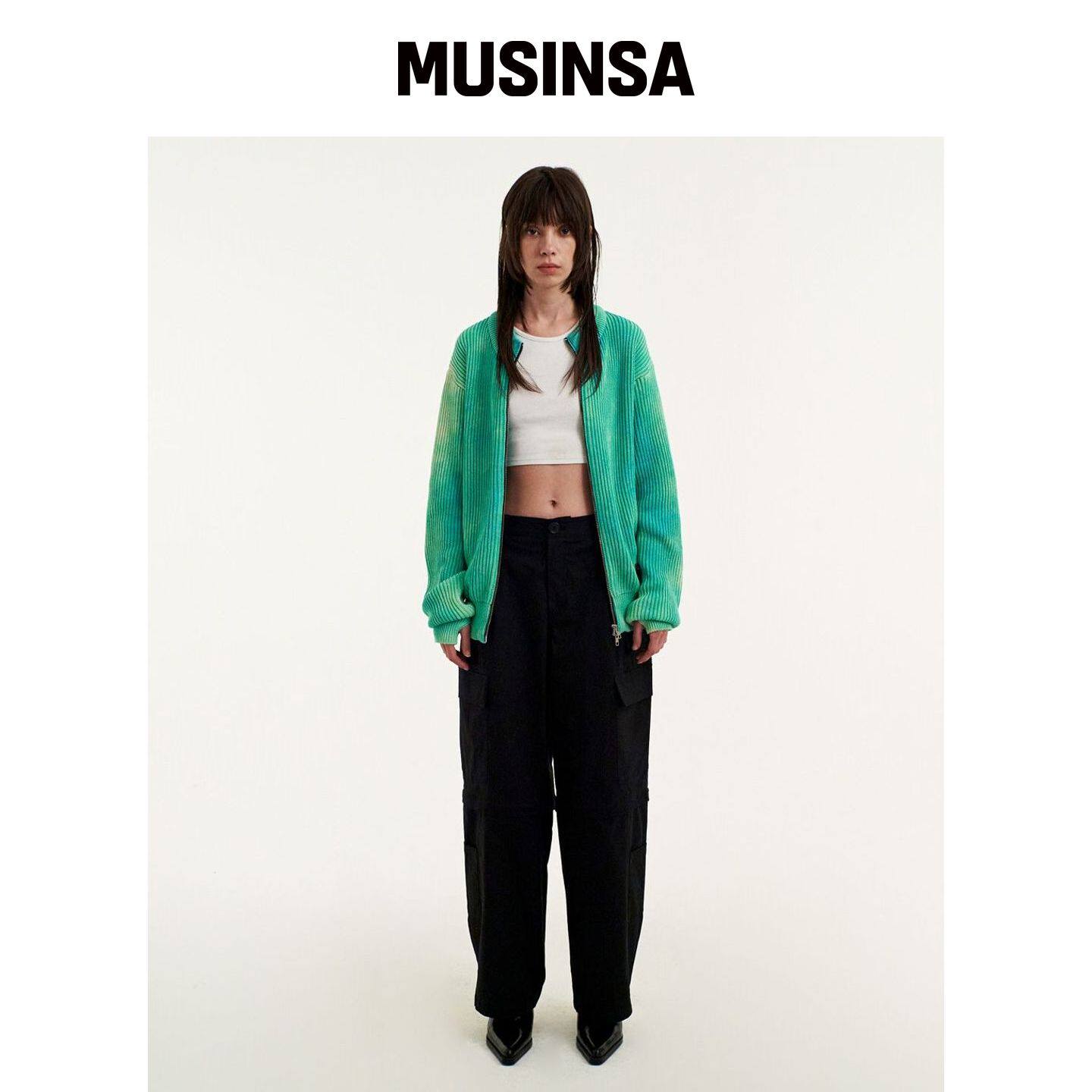 MMGL 染色拉链开衫(AQUA MINT) MUSINSA韩国官网直邮进口