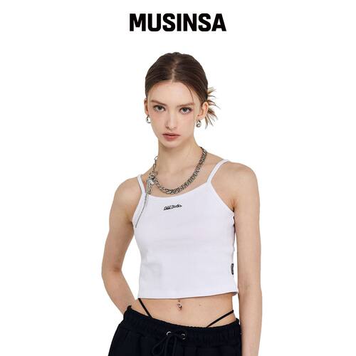 ODDSTUDIO Ode Signature Logo Crop Top - WHIT韩国官网直邮进口