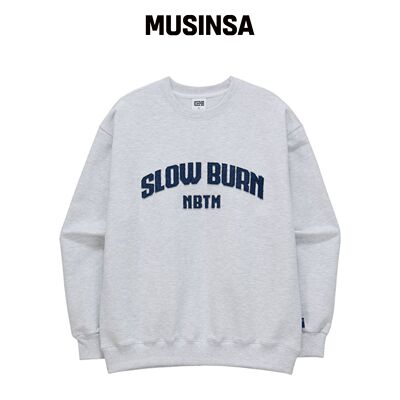 NOTHINGISBETTERTHANME DENIM LETTERING SWEATS韩国官网直邮进口