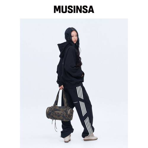 DAUSPICE (DUC) 黑色运动裤 MUSINSA韩国官网直邮进口