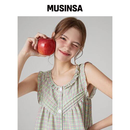 DOSSY 棉质感无袖睡衣居家服套装家居服 MUSINSA韩国官网直邮进口