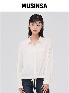 CHASECULT 女性皱褶衬衫-象牙色韩国官网直邮进口