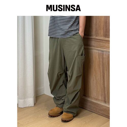 WMC 尼龙CARGO伞裤_KHAKI MUSINSA韩国官网直邮进口