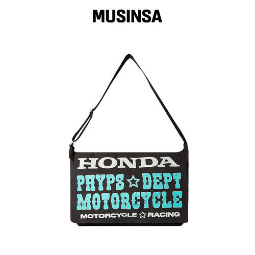 PHYPS MOTORCYCLE 本田字母图案帆布旅行袋_黑色韩国官网直邮进口