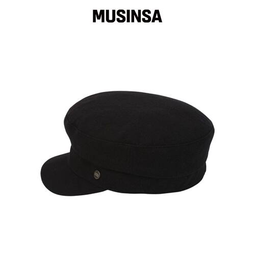 UNIVERSAL CHEMISTRY 亚麻黑色LOGO海军帽 MUSIN韩国官网直邮进口