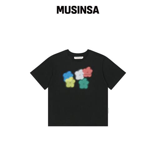THEMUSEUMVISITOR FIVE FLOWER BLUR T-SHIRTS (韩国官网直邮进口