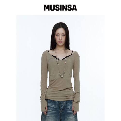 ROUGHNECK CROSSLINE 修身上衣卡其棕 MUSINSA韩国直邮官方正品