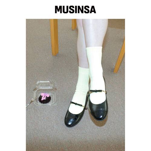 LEVASE 例如) jenny chain flat-black 2cm MUSI韩国官网直邮进口