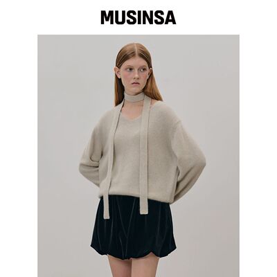 TTUDEMENT VELVET BALLOON SKIRT BLACK MUSINSA韩国官网直邮进口