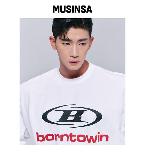BORN TO WIN SYMBOL B LOGO T恤 [白色] MUSINSA韩国直邮官方正品