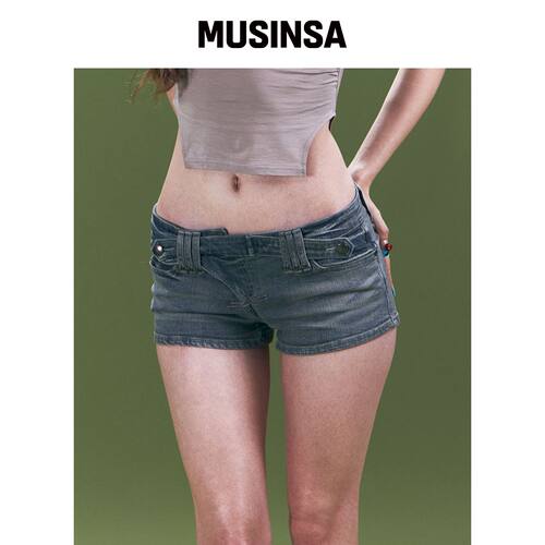 PLEASENOFOLLOW Cassie 牛仔裤（复古蓝） MUSIN韩国官网直邮进口