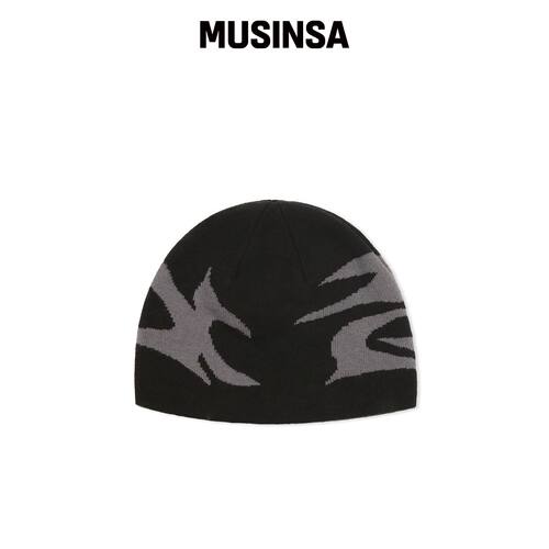 XTONZ XF005 霓虹标志毛线帽 (黑色) MUSINSA韩国直邮官方正品