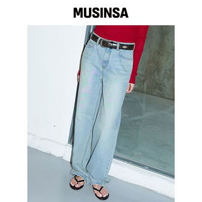 MORVE13 THIRTEEN 低跟鞋宽松牛仔 MUSINSA韩国官网直邮进口
