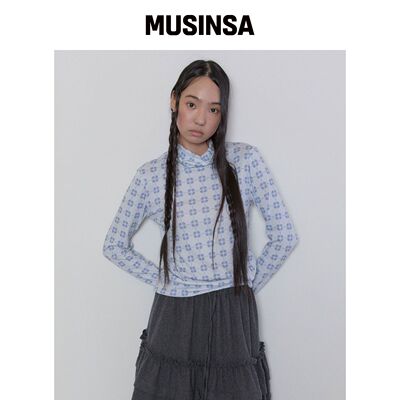 TYPESERVICE Flora Tile 上衣 [灰色] MUSINSA韩国官网直邮进口