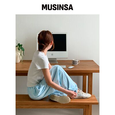 OFFLIN 基础款双面卫裤（蓝色） MUSINSA韩国官网直邮进口