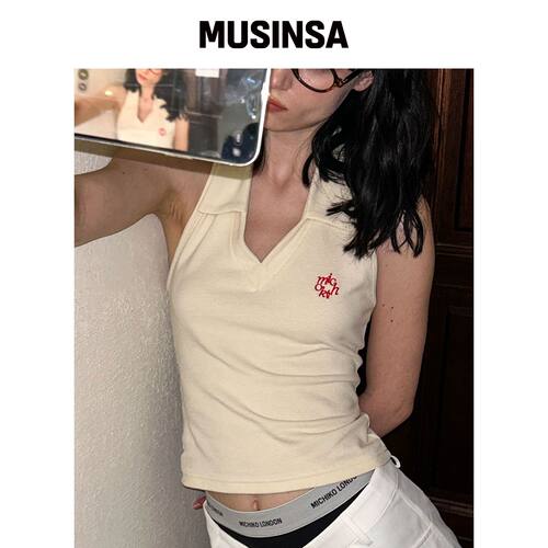 MICHIKO LONDON KOSHINO HALTER NECK PK TOP 面韩国官网直邮进口