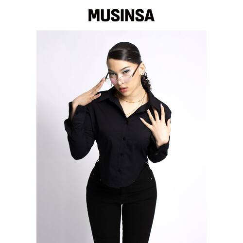 COOLSIS CS TOP BASIC CROP SHIRTS 2-011 (BLAC韩国官网直邮进口