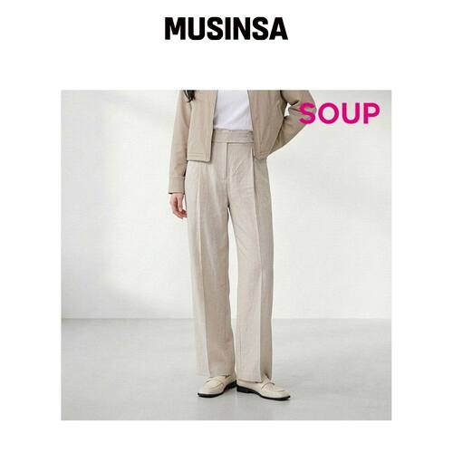 SOUP 折叠细节宽松裤(SA5LP81) MUSINSA韩国官网直邮进口