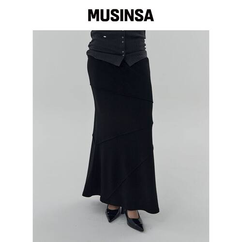DEARSTALKER MIDO CUT-OFF MERMAID MAXI SKIRT 韩国官网直邮进口