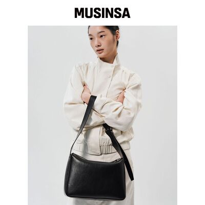 MUSINSA STANDARD WOMAN 女款软盒肩背包 [黑色]韩国官网直邮进口
