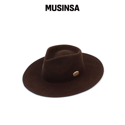 UNIVERSAL CHEMISTRY V Brown Wool Fedora 软呢韩国官网直邮进口