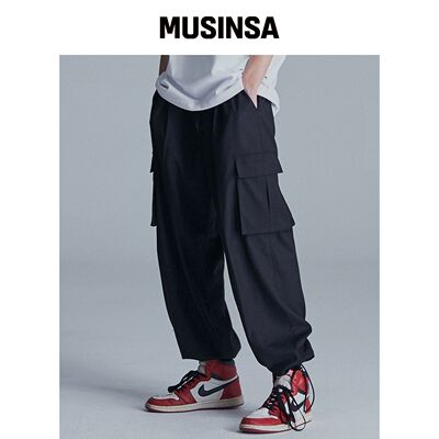 NOT4NERD 宽松绳带工装裤 - 黑色韩国官网直邮进口MUSINSA