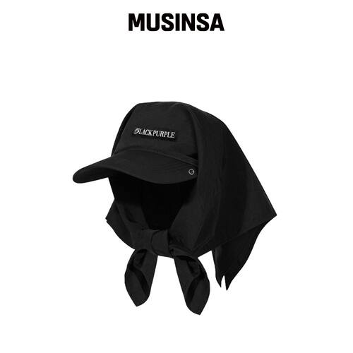 BLACK PURPLE 头巾帽子 Hooded Shade Bandana C韩国官网直邮进口