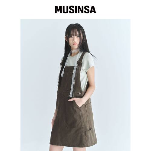 CGP (女款) 宽松连衣裙-卡其色 MUSINSA韩国官网直邮进口