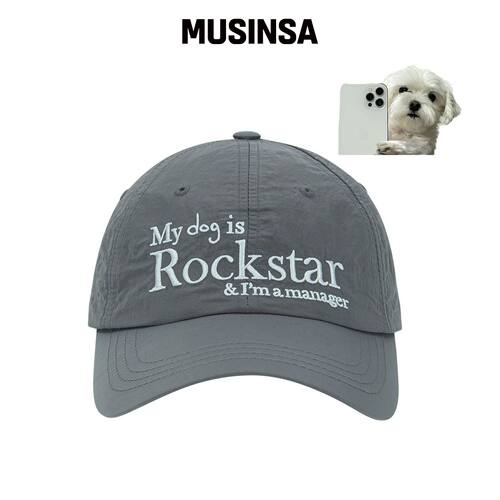 JOEGUSH Rockstar dog 尼龙帽（炭灰色）韩国官网直邮进口