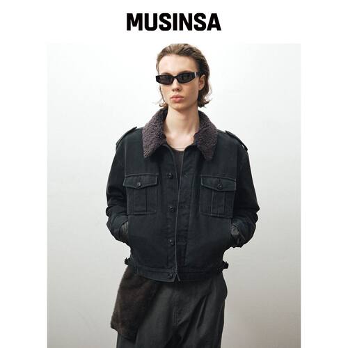 NOIRER 水洗可拆卸工装夹克（婴儿色） MUSINSA韩国官网直邮进口