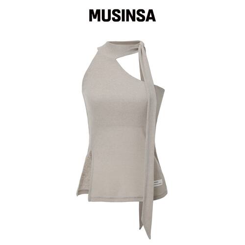INEGI Birth Slit Scarf Top（沙色）韩国官网直邮进口MUSINSA