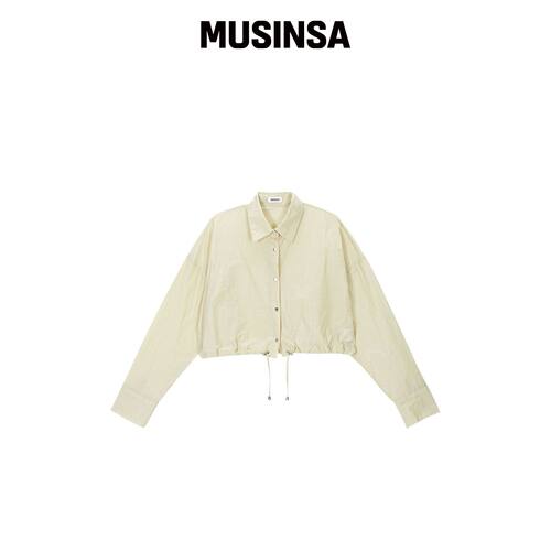 SALAD BAGUNI Stopper Crop Shirt - 黄米色 MUS韩国官网直邮进口