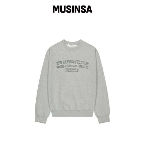 THEMUSEUMVISITOR 排版艺术卫衣（混灰色） MUSI韩国官网直邮进口