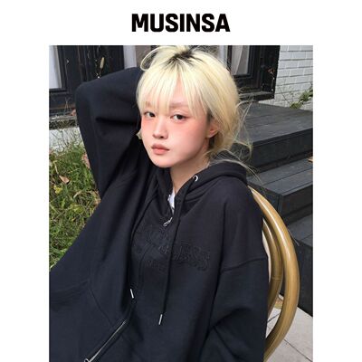 LUVISTRUE LUVISTRUE X MEANINGLESS 宽松连帽拉韩国官网直邮进口