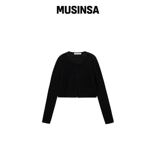 SALAD BAGUNI Clip Mohair开衫_黑色 MUSINSA韩国直邮官方正品