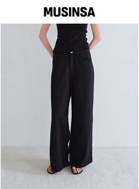 FLOWJEAN TENCEL 宽松牛仔裤_2色_FFD2DN002韩国官网直邮进口