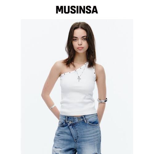 MIDNIGHT MOVE 肩部上衣（白色） MUSINSA韩国直邮官方正品
