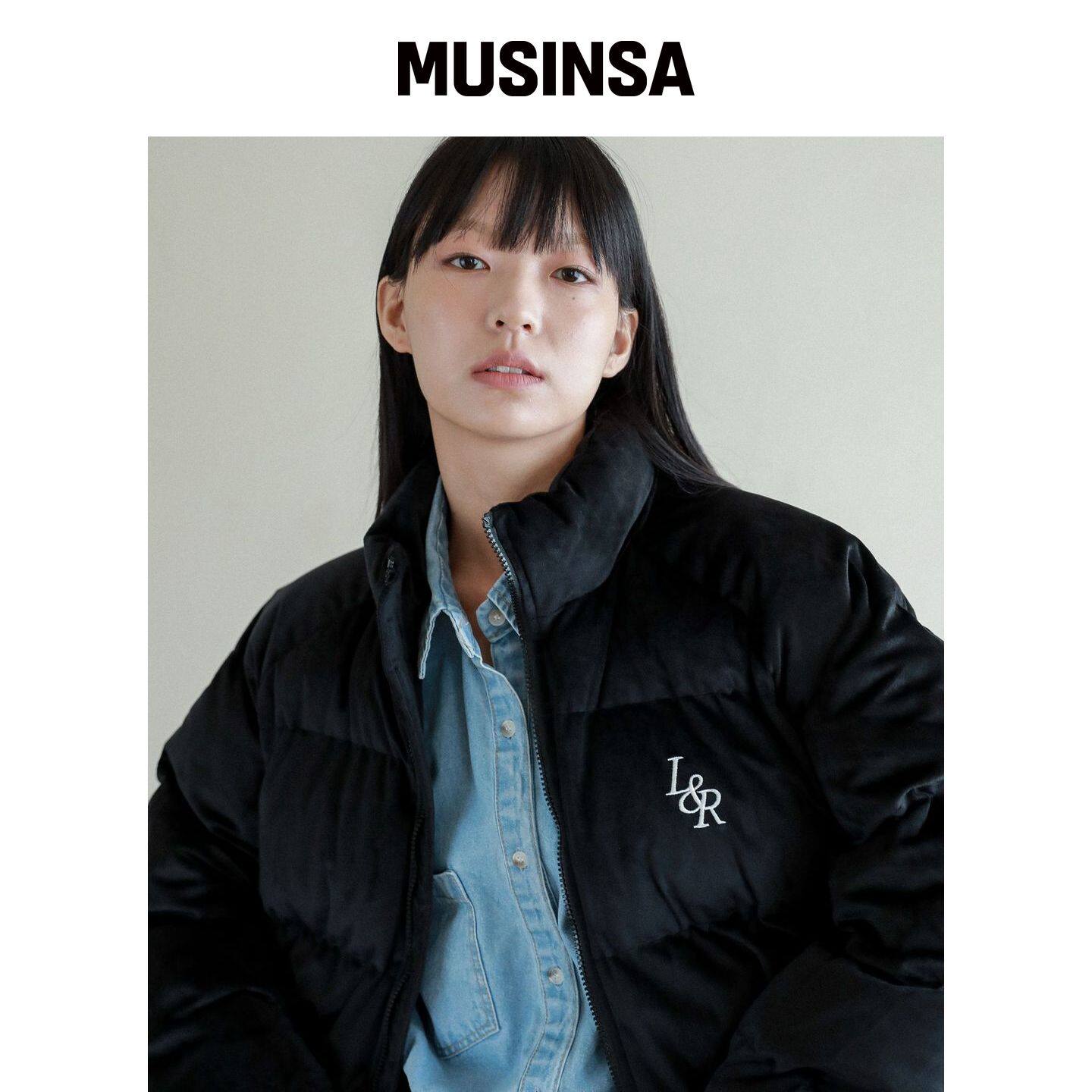 LOSSYROW 天鹅绒填充外套 黑色 MUSINSA韩国官网直邮进口