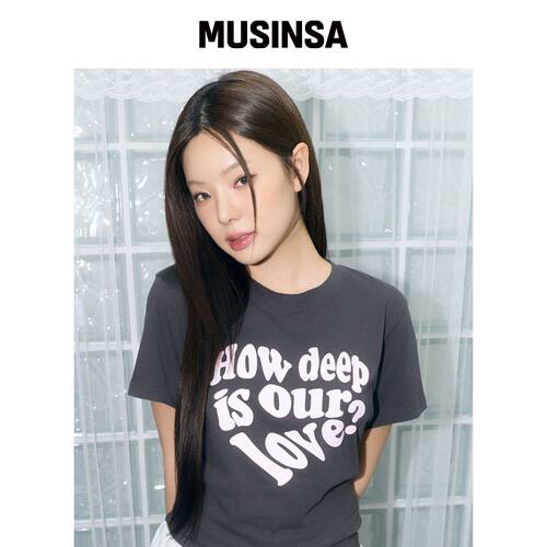 LUVISTRUE DN LUV TEE（炭灰色） MUSINSA韩国直邮官方正品