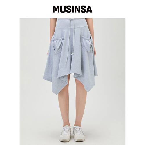 MIXXO 口袋不对称松紧裙 RE WMG48MS_MIWWMG58QG韩国官网直邮进口