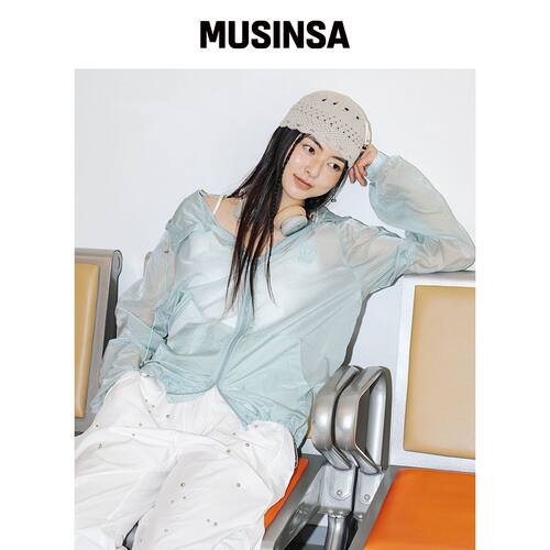 OROGEE CRINKLE ZIP UP HOODIE_MINT韩国官网直邮进口MUSINSA