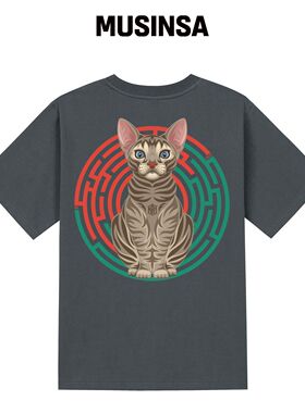 KAN6312 KTG0040 Sphinx Cat 短袖T恤 - 泥膜韩国官网直邮进口